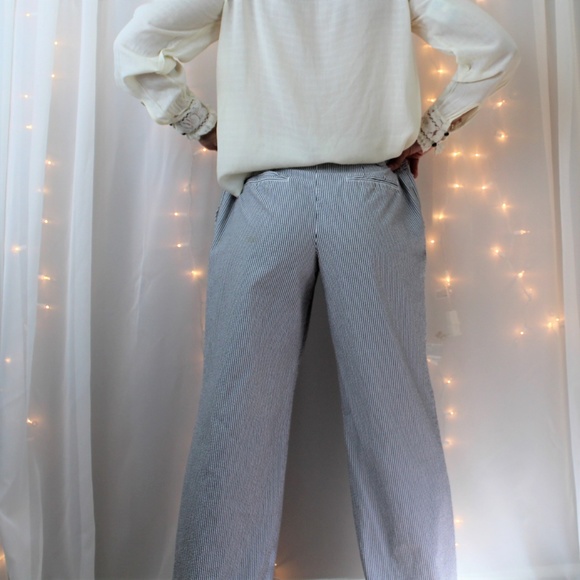 Ann Taylor LOFT Striped Cotton Pants Size 6 - Picture 2 of 8